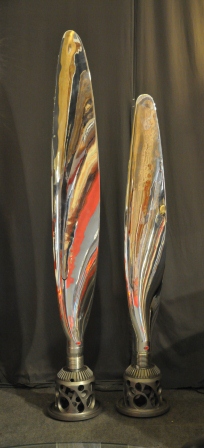 Pales d'avion en aluminium polies miroir - Déco design Pales d'avion en aluminium polies miroir - Déco design